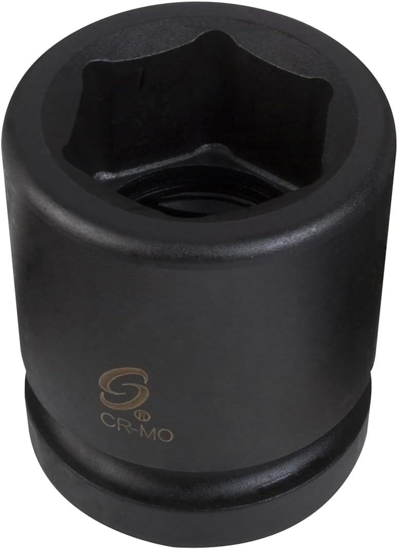 Sunex 524M 1-Inch Drive 24mm Impact Socket - Durable Chrome Molybdenum Steel